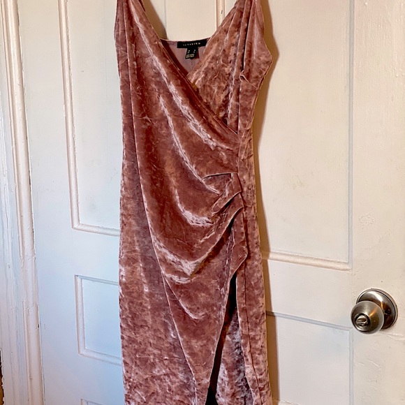 Crushed Velvet Asymmetrical Dress - Picture 4 of 4